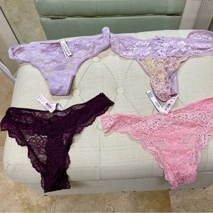 New Victoria Secret medium thong panties. New with tags and price tags attached.